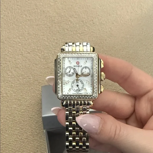 Michele Deco Diamond Chronograph Watch - Picture 3 of 8